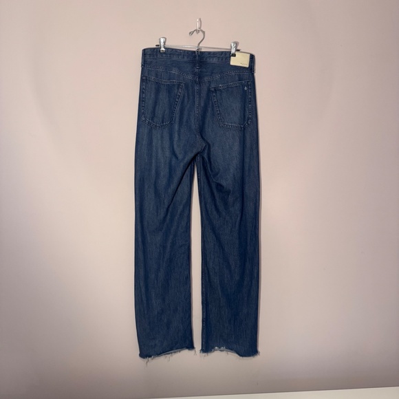 Rag & Bone Logan Mid-Rise Wide Leg Jeans Frayed (Size 28) - Picture 2 of 3